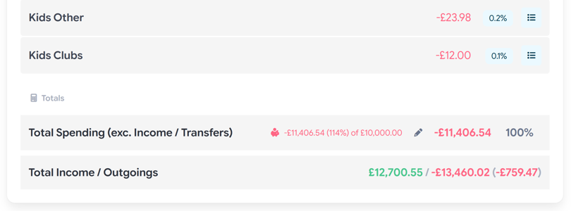 NumeroMoney bank statement transaction aggregation UI