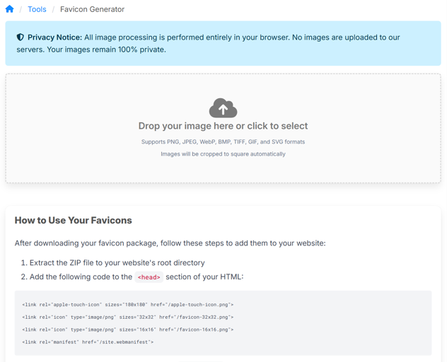 Favicon / Icon Generator